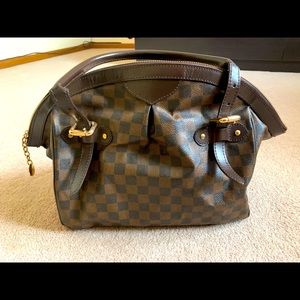 FAUX Louis Vuitton coated canvas & leather bag